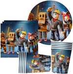 Roblox Zestaw Kubki+Talerzyki+Serwetki Urodziny 40 el. Robux