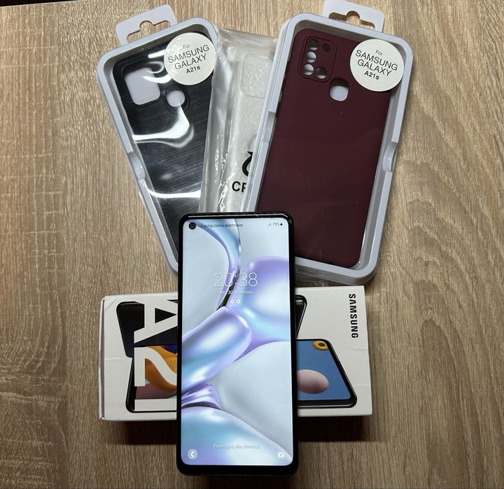 Telefon Samsung Galaxy A21S + Etui x3