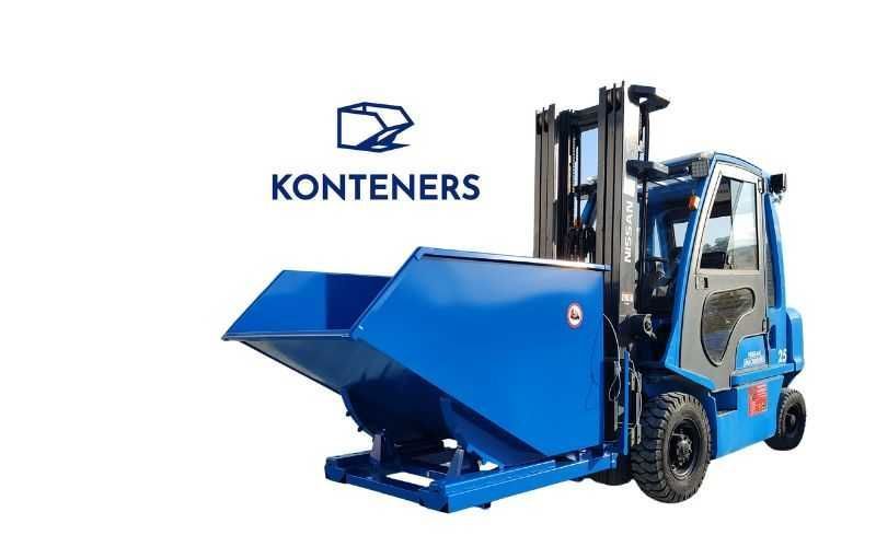 Kontener 1m3 1000 L , Kontener samowyładowczy / Pojemnik metalowy