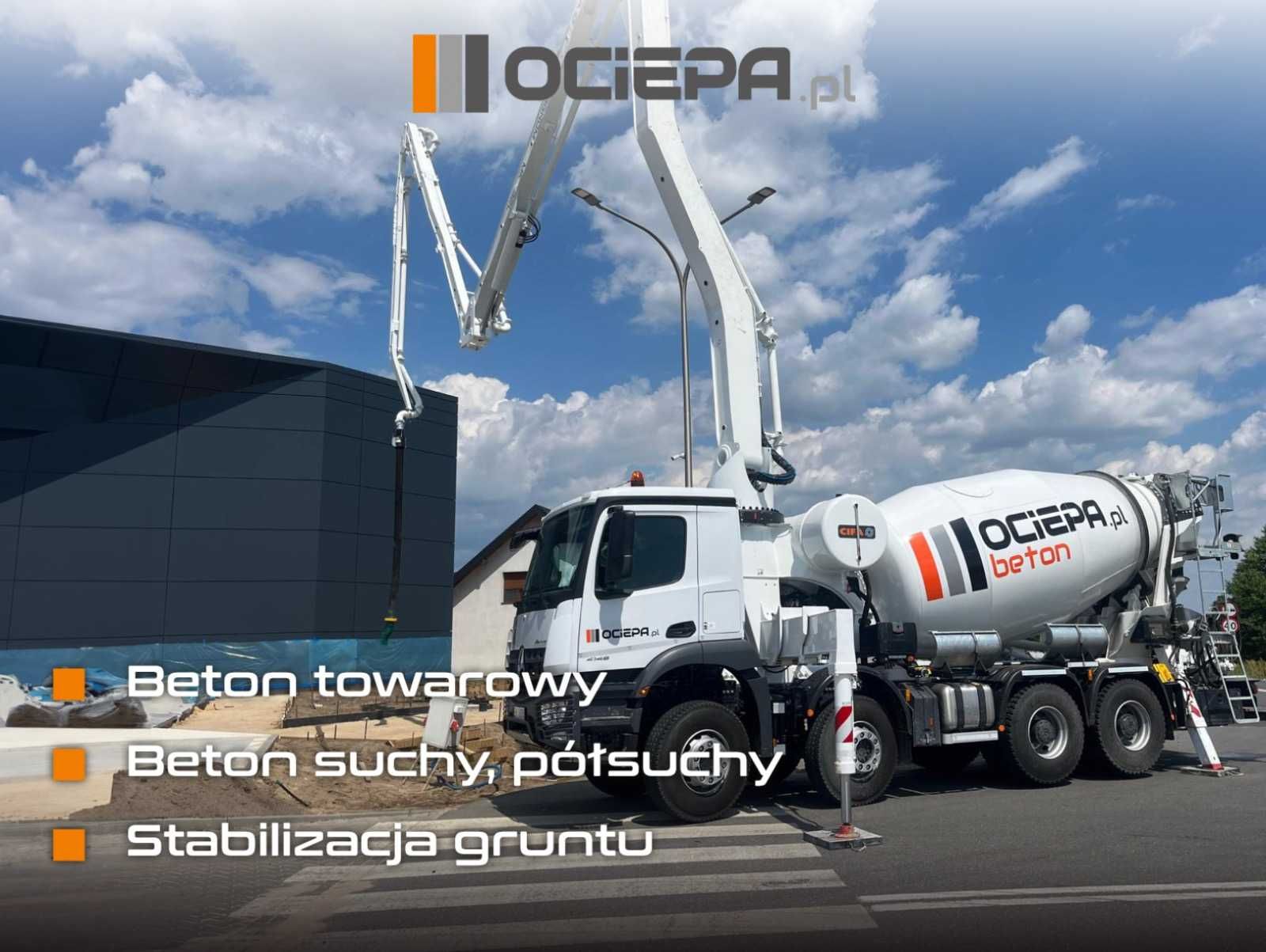 Beton towarowy, beton suchy, półsuchy, stabilizacja gruntu