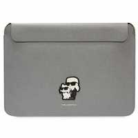 Sleeve Karl Lagerfeld Saffiano na Notebook 14" - Srebrny/Silver