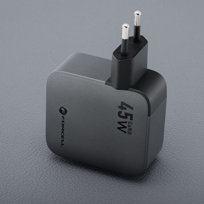 Forcell Ładowarka F-Energy GaN USB C 45W szara
