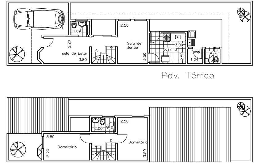 Fachadas Modernas - Planta Baixa - Vistas - Projetos de Casas