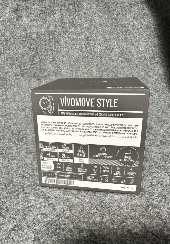 Garmin Vivomove STYLE 42mm Black