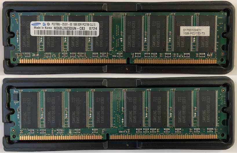 Пам'ять DDR 400 MHz 1 GB (DDR1), Samsung. В коробочці. Не працює.