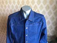Джинсовая женская куртка -рубашка  размер 58-60