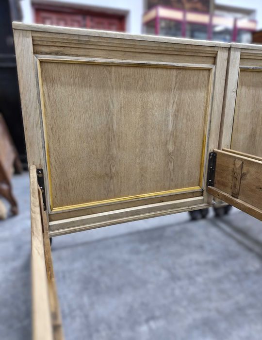 Duże dębowe łóżko secesyjne AntykiMarki.pl