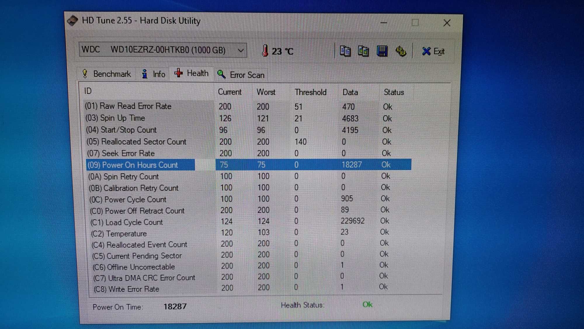 Dysk twardy HDD WD Blue 1000GB 1TB WD10EZRZ 3.5 cala z Windows