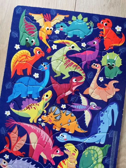 Puzzle dinozaury nieregularne kompletne