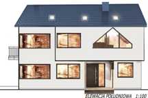 Projekt domu do 70 m2 na zgłoszenie, wąska działka, w granicy