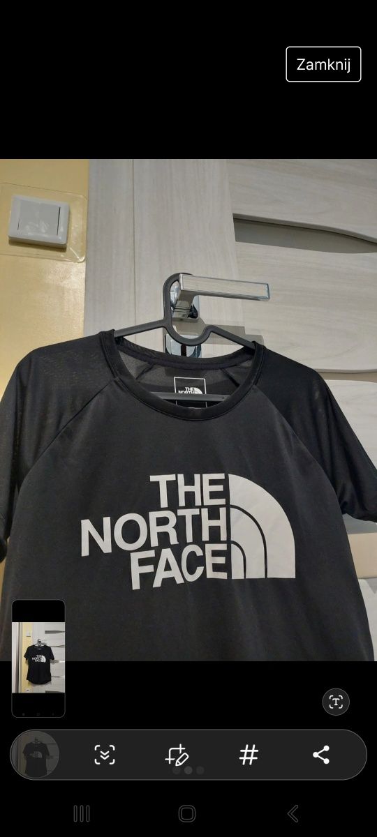 Czarna koszulka sportowa xs the north face