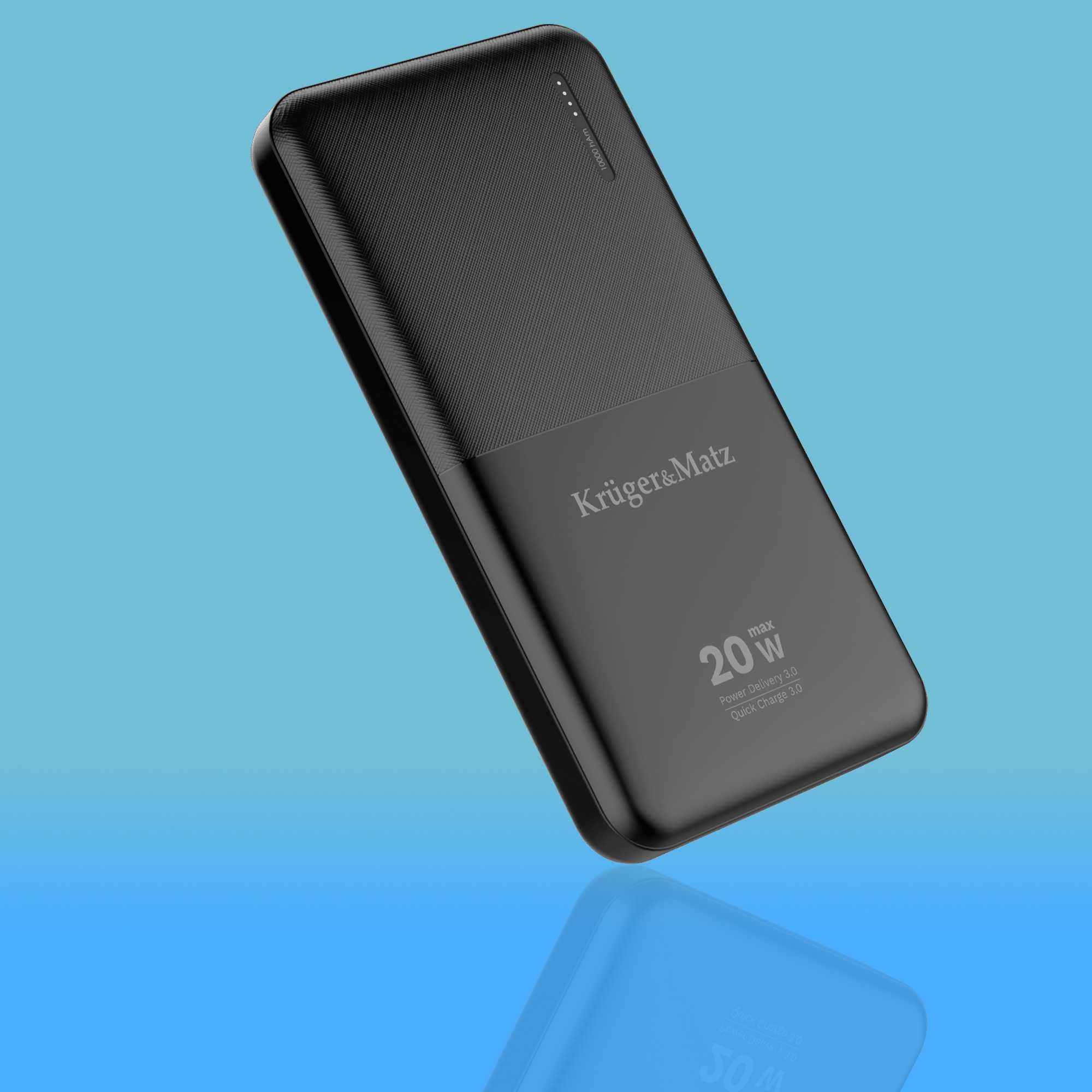 POWER BANK Kruger&Matz 10000 mAh Li-pol z funkcją QC oraz PD