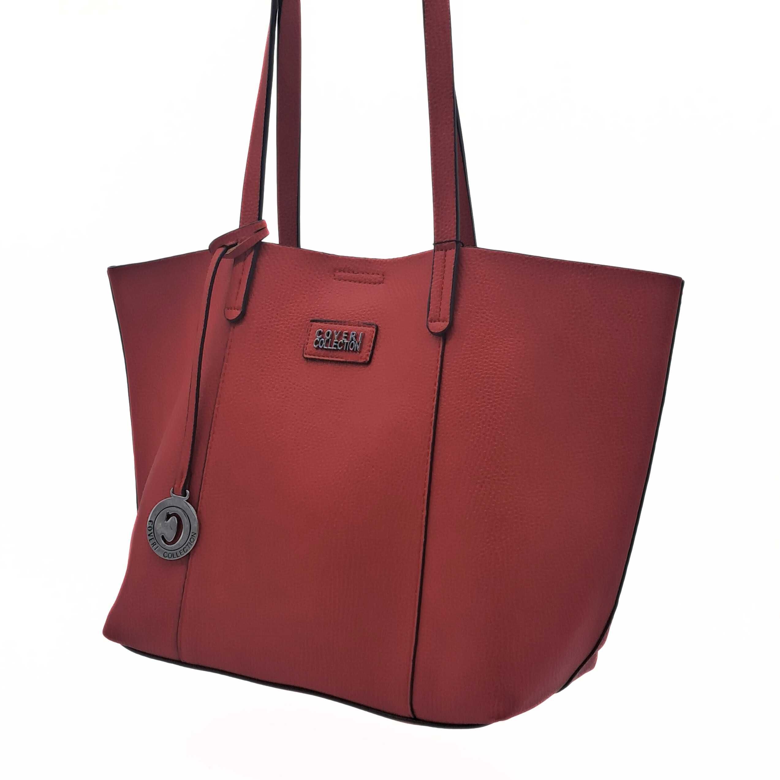 Czerwona torebka damska shopperka Coveri Collection CC5155-2