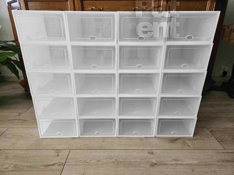 Pudełka 20 sztuk modułowe organizery białe do przechowywania zestaw