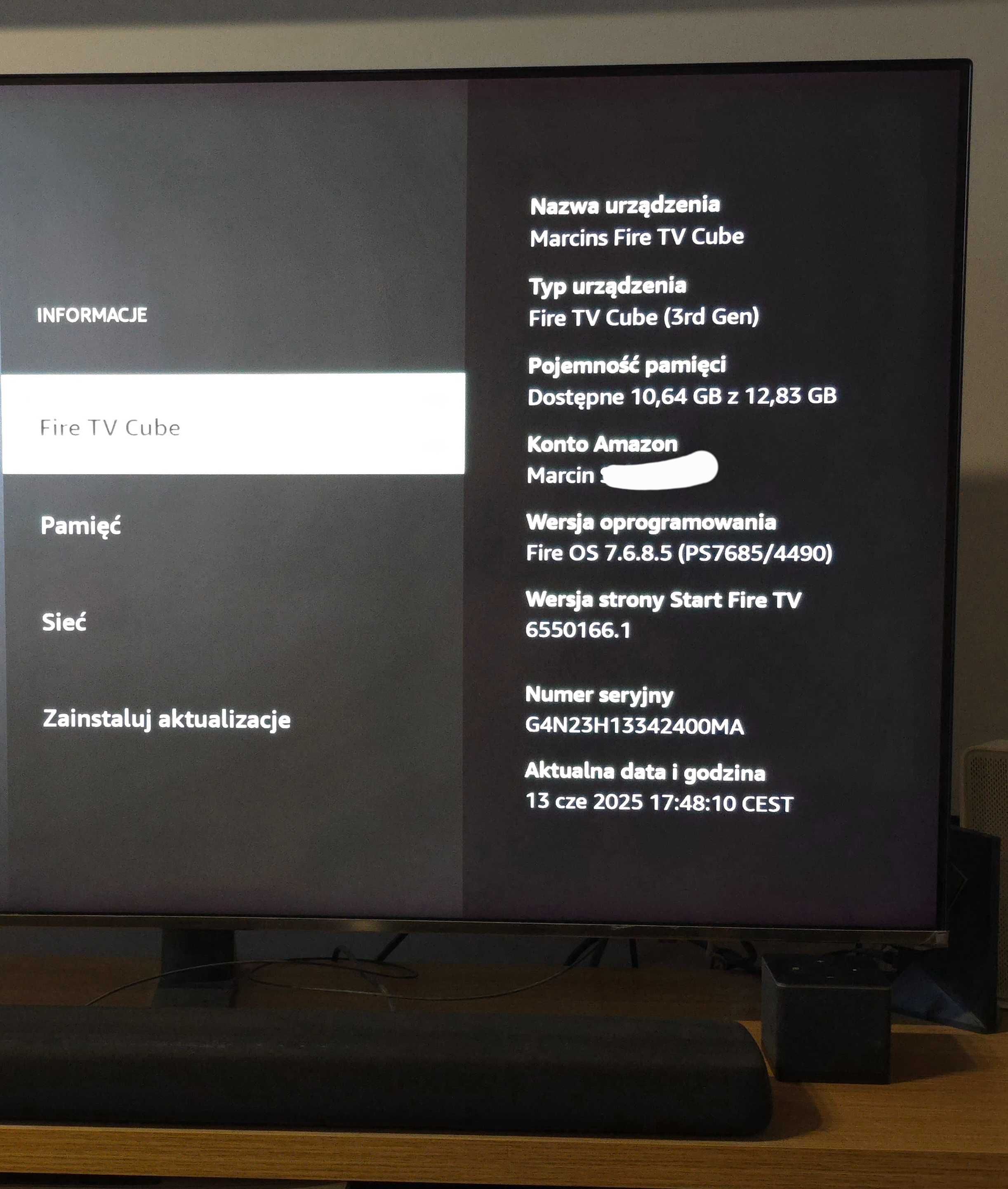 Amazon Fire TV Cube 3 gen- najnowsza wersja tvbox z android,