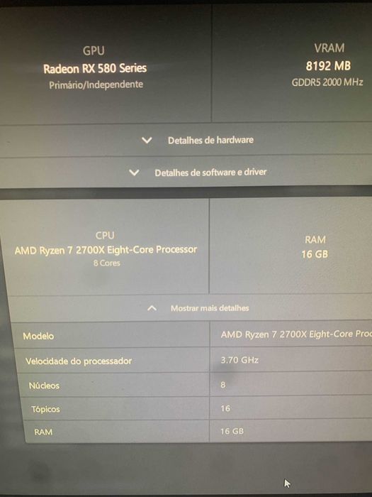 PC Gaming Ryzen 7 | RX 580 8GB | 16GB RAM | SSD