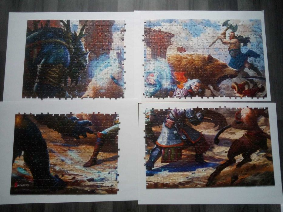 Puzzle Wiedźmin Geralt & Triss in Battle Good Loot komplet bez pudełka