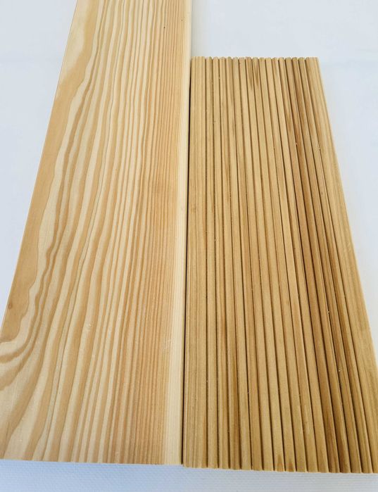 Deska tarasowa, ryflowana modrzew europejski 28x145mm