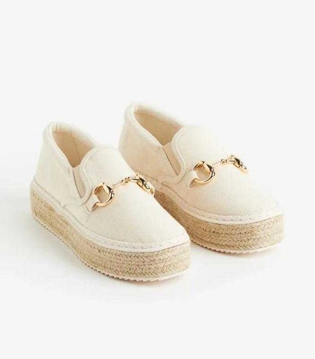 Полотняні жіночі еспадрільї h&m на платформі