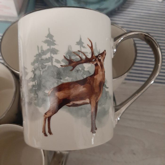 6 szt. Kubki ,,Home and you" Boże Narodzenie, jak nowe, kubek zima