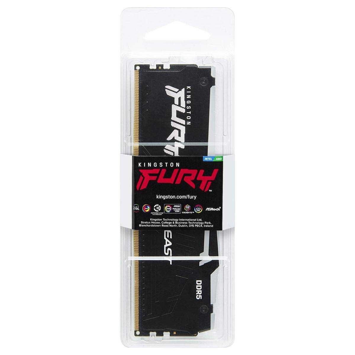 Memória RAM DIMM Kingston Fury Beast RGB 16GB