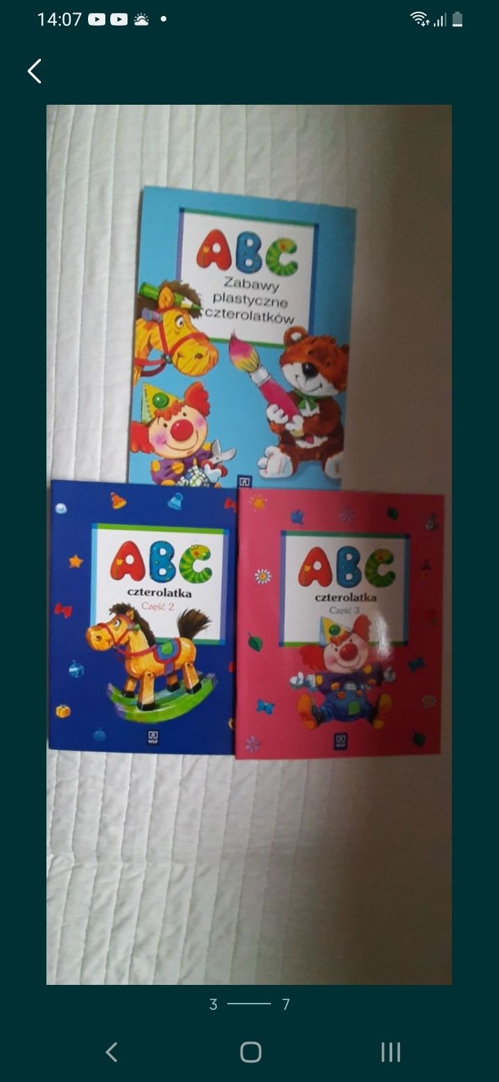 ABC czterolatka wyd. WSiP 3 książki edukacyjne