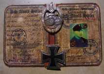 Legitymacja Kapitan Pancer SS 1941 + Żelazny Krzyż + Odznaka Tygrys SS