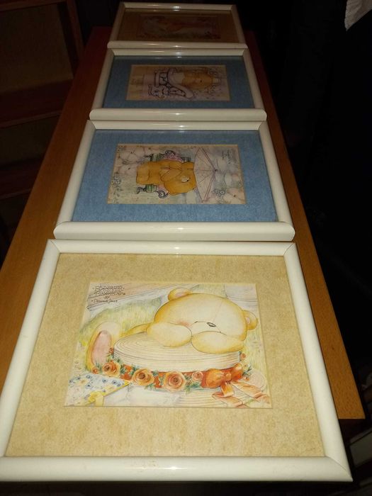 Conjunto 4 quadros infantis