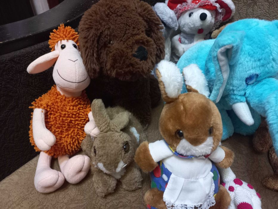 Мягкие игрушки мышки белка гусеница кукла баранчик вязаный жираф