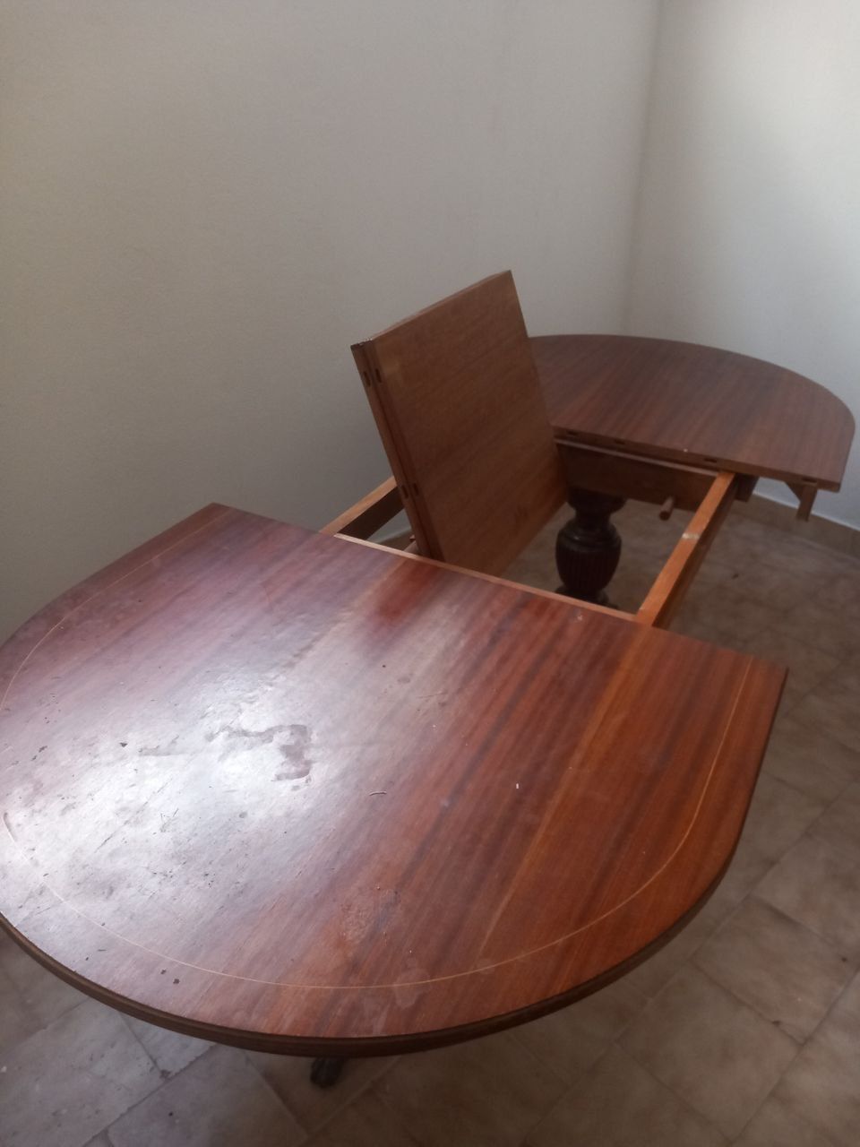 Mesa madeira estilo Pé de Leão extensível (Pé de Leão)