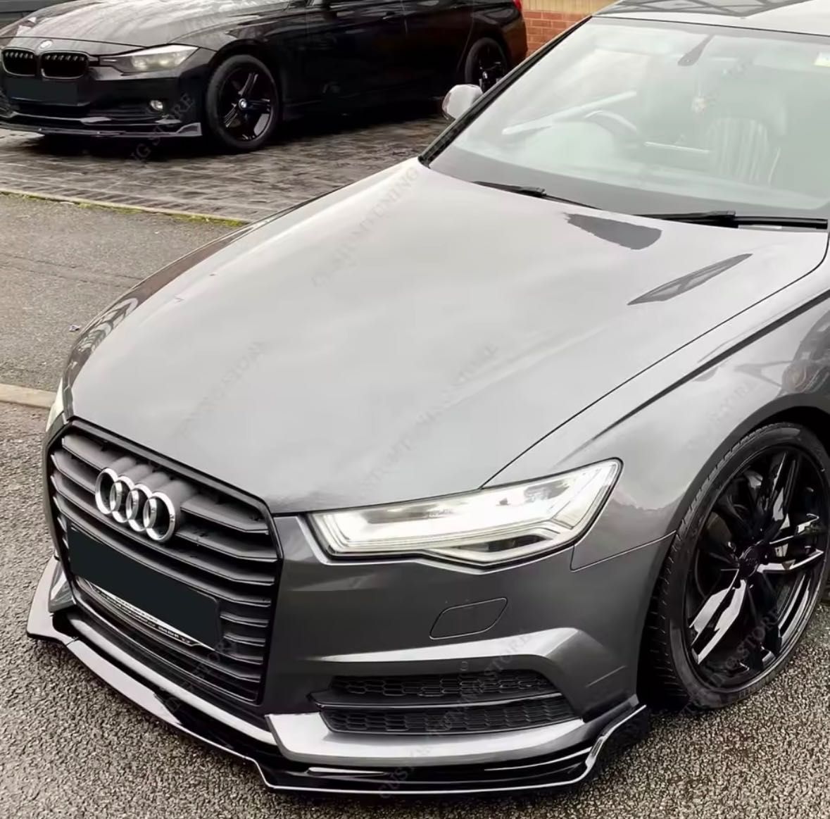 Губа на передний бампер Audi a6 s6 c7 накладка на бампер сплитер губа