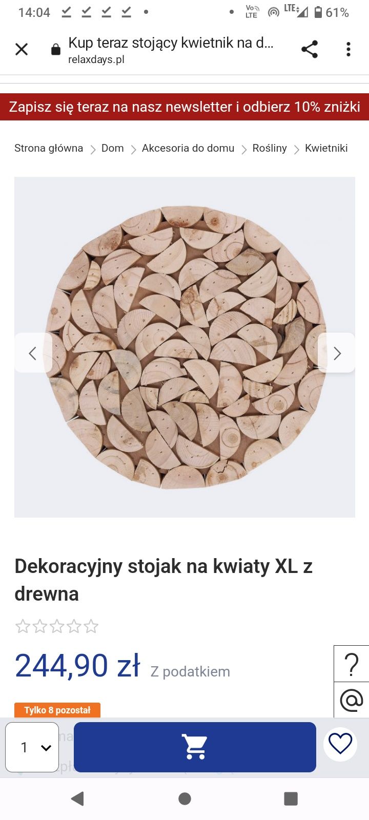 Podstawka pod kwiaty stoliczek drewniany