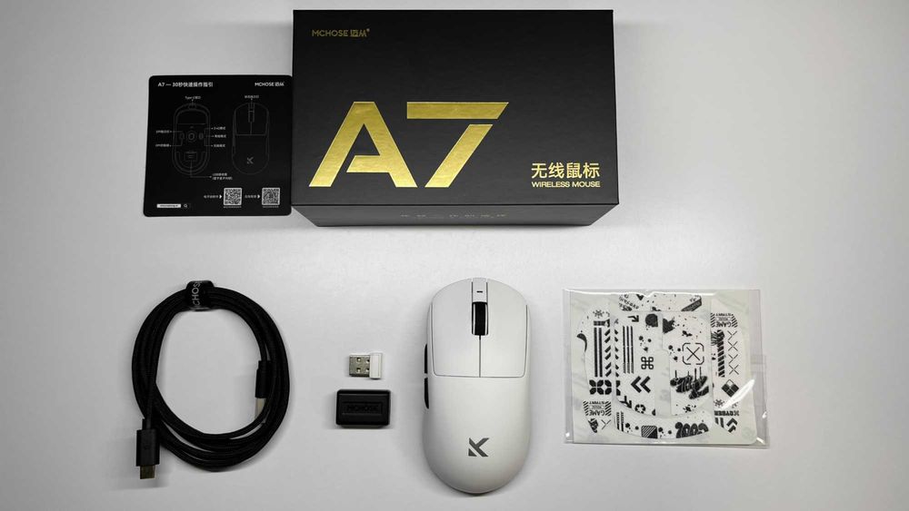 MCHOSE A7 Pro PAW3395, 500mAh, 59g | Беспроводная игровая мышка