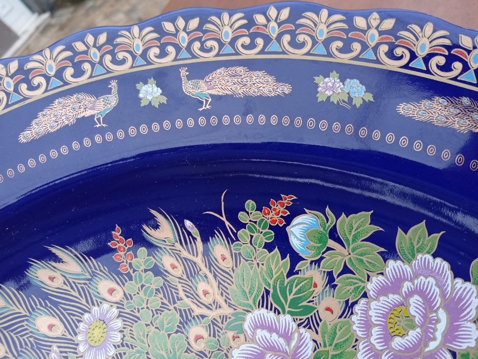 Prato decorativo chinês em porcelana