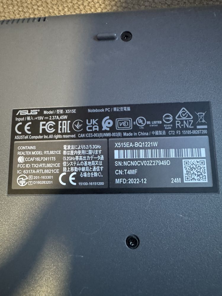 Laptop asus 15 cal 8gb ram ddr4 512 gb ssd