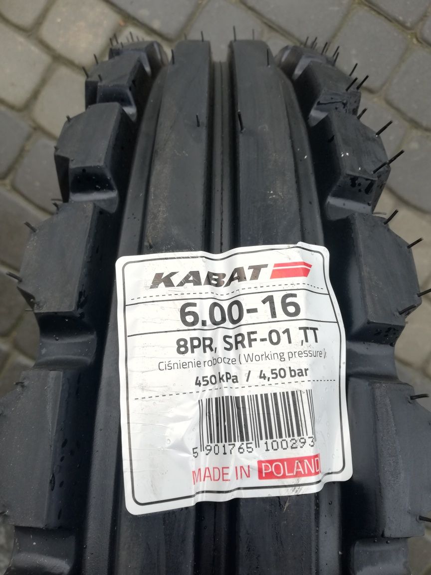 Opony 6.00 - 16 8PR rolnicze przód KABAT URSUS C330,C360,T25 6,00 600