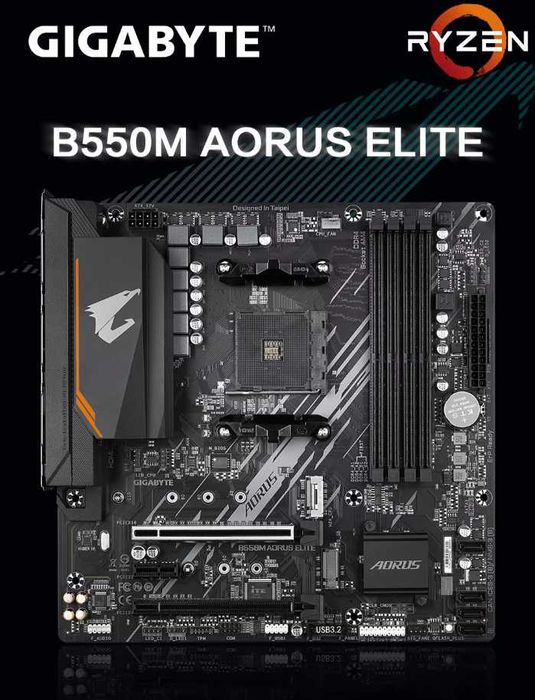 Ігровий к-т Gigabyte B550M Aorus Elite/Ryzen 5 5600/DDR4 32Gb (2x16)
