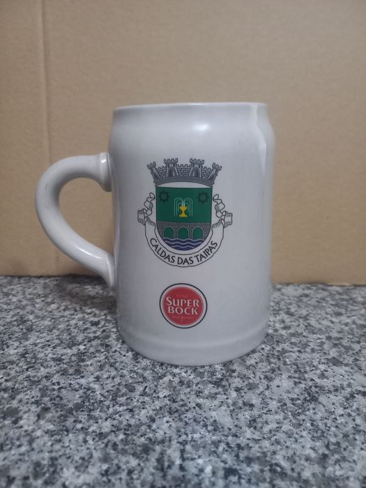 Caneca. Cerveja.  Super. Bock. Caldas. Das. Taipas