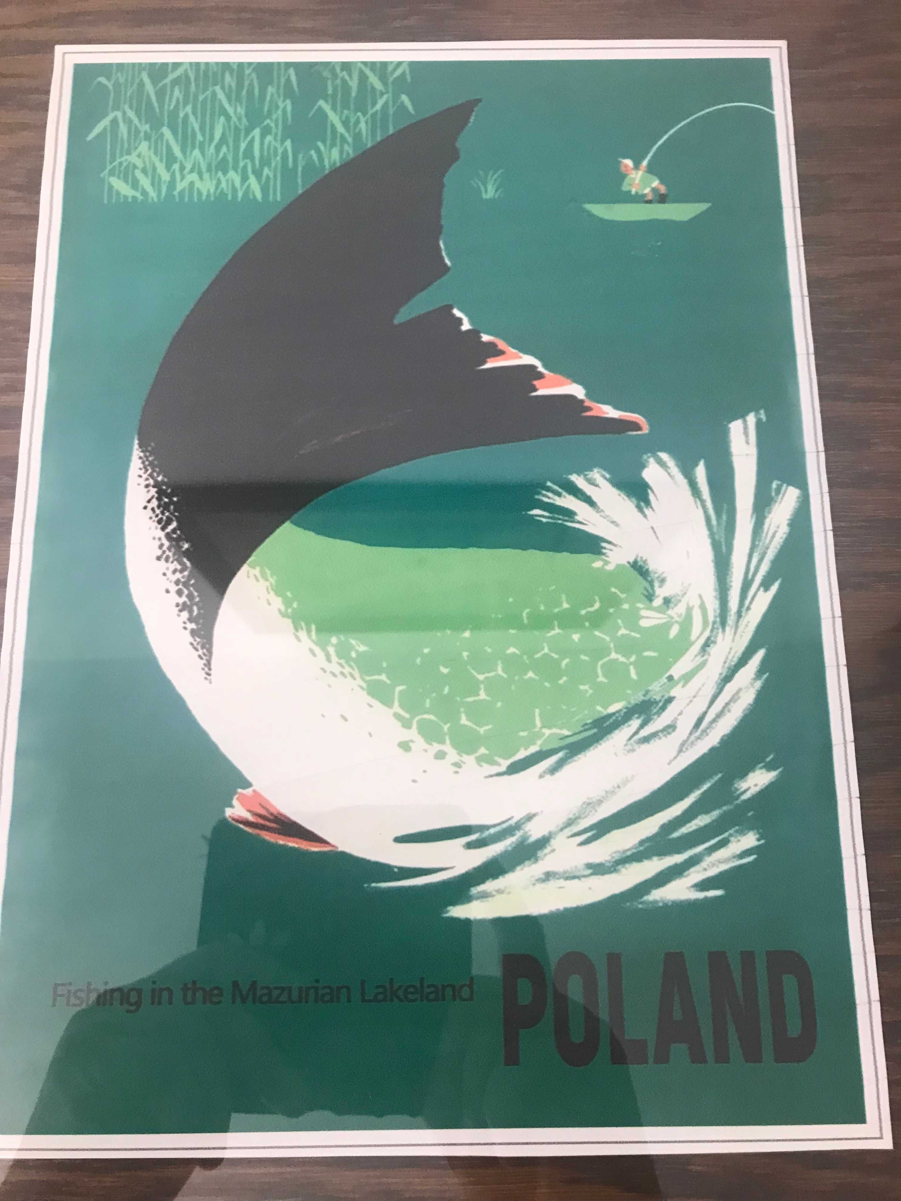 naklejka plakat reklama Fishing in the Mazurian Lakeland Poland