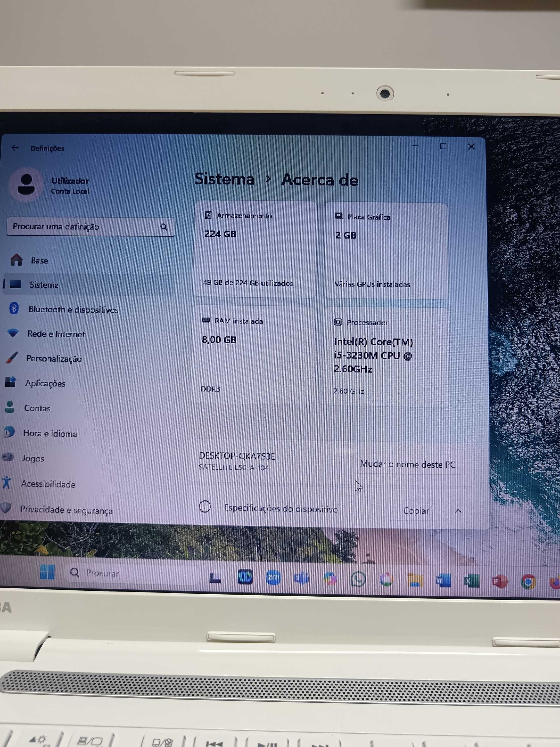 Toshiba Satellite L50-A-104 branco