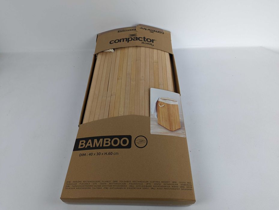 Bambusowy Kosz wolnostojący na pranie Compactor 94l