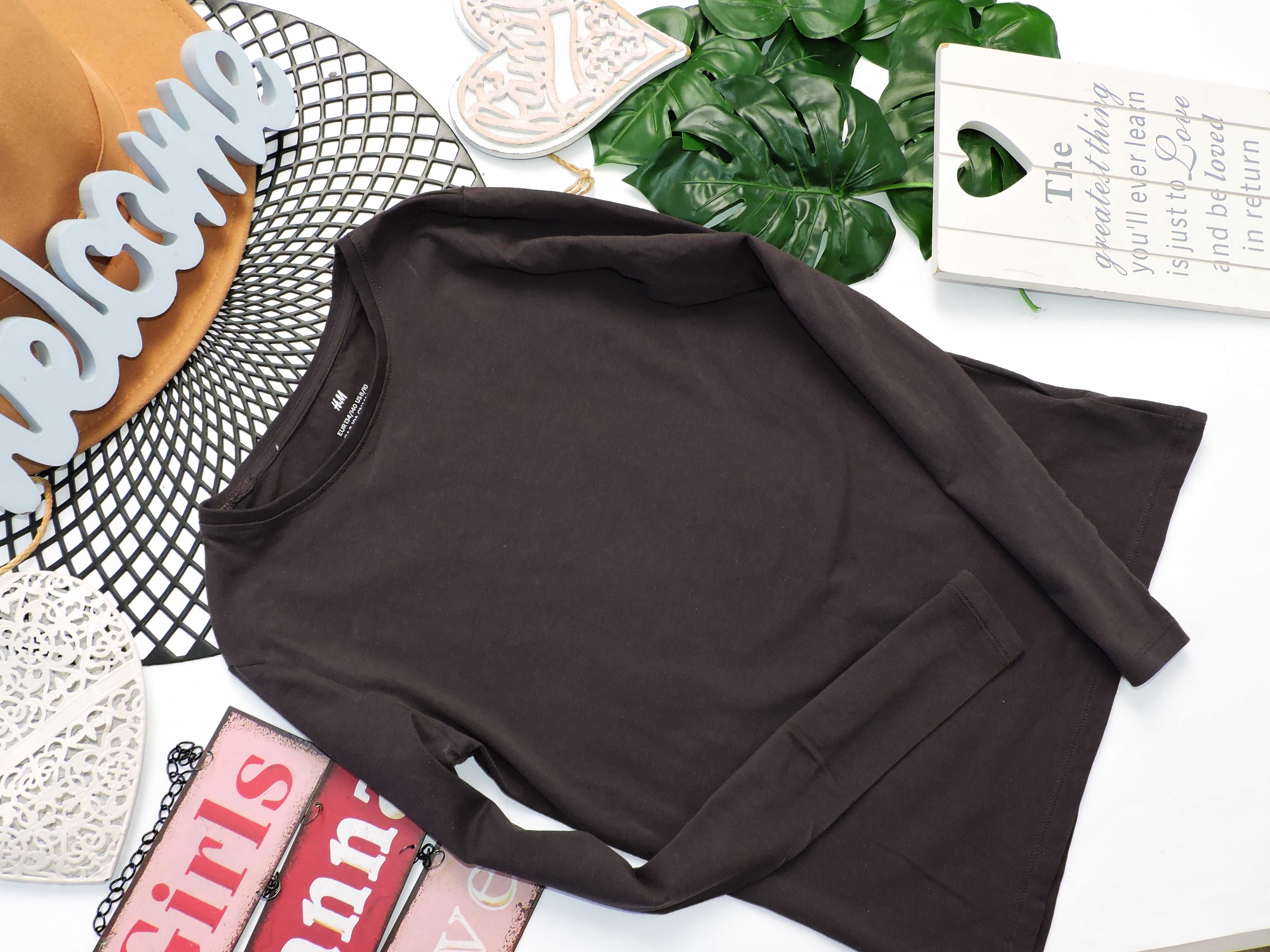 H&M - grafitowa bluzeczka basic r 134/140
