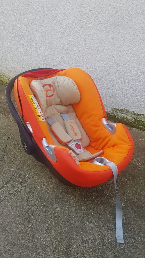 Ovo Cybex Aton Q i-size Autumn Gold - Laranja Como Novo