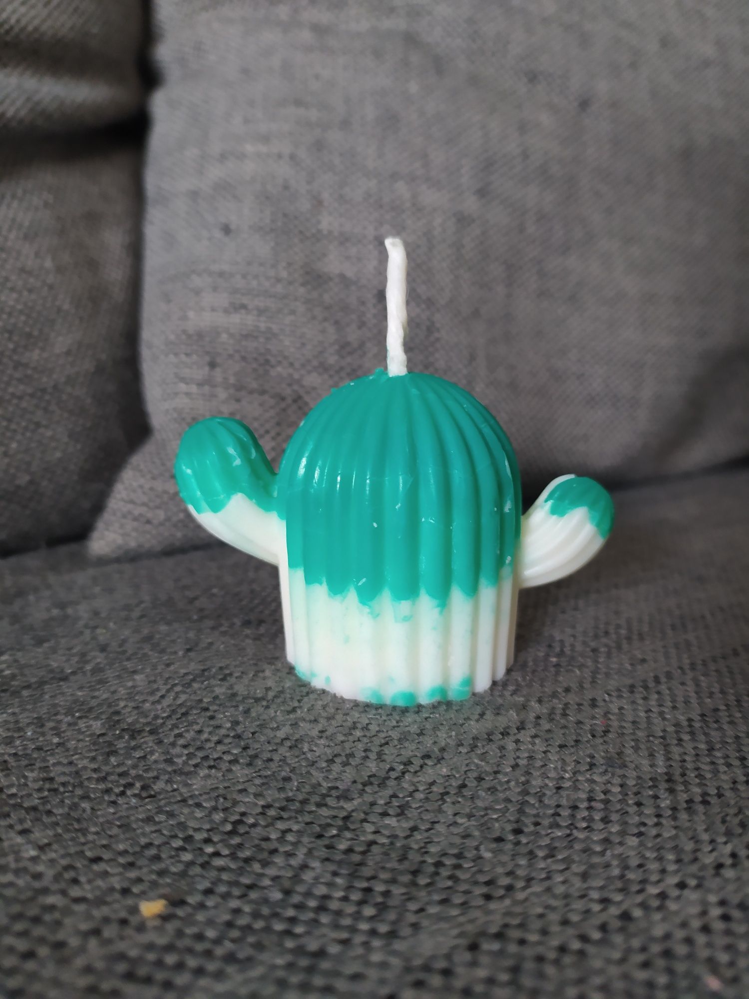 świeca sojowa kaktus handmade