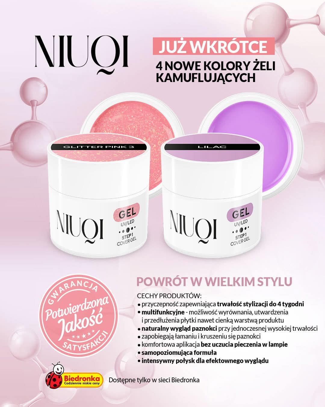 NIUQI hybrydowy ŻEL kamuflujący NOWY 12ml
