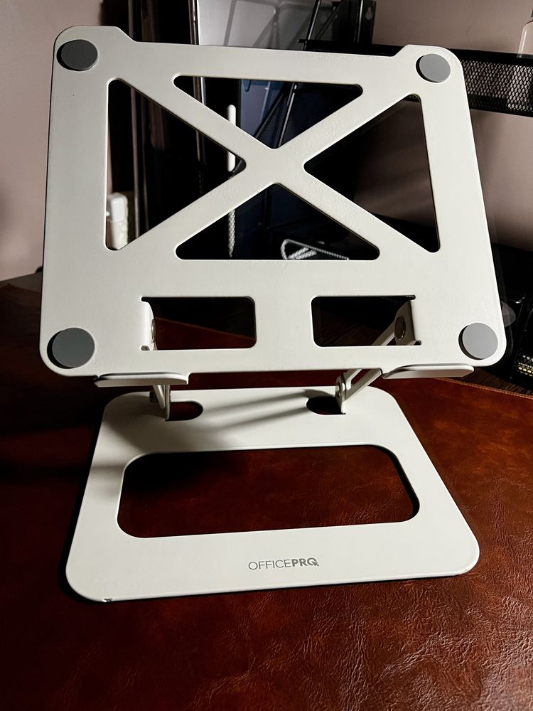 Алюминиевая белая подставка Officepro (LS380W) под ноутбук, планшет