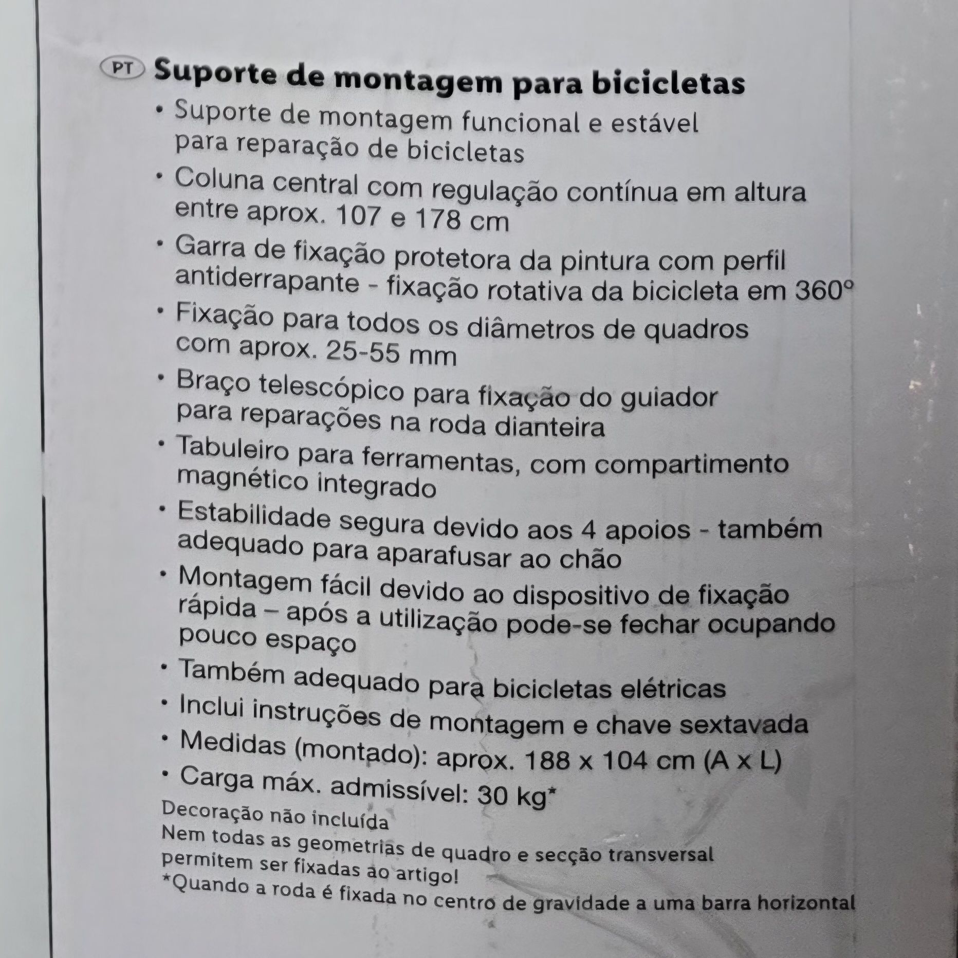 Suporte de Montagem e Reparação de Bicicletas