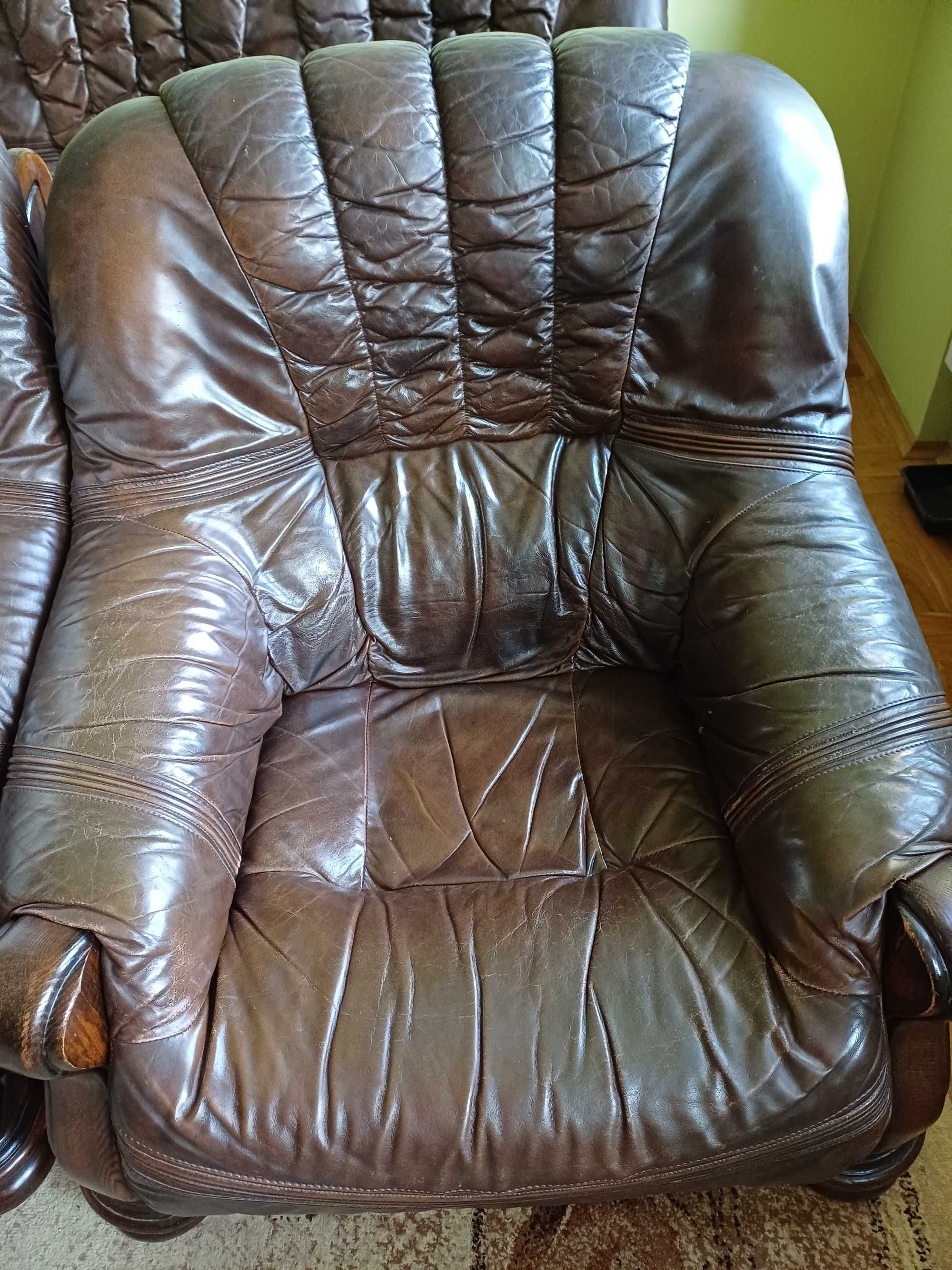 Komplet wypoczynkowy sofa i dwa fotele