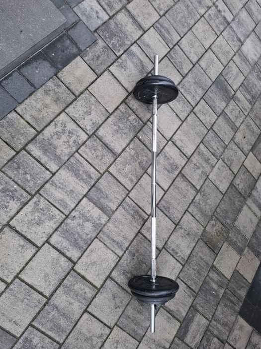 Sztanga prosta + 34kg obciążenia