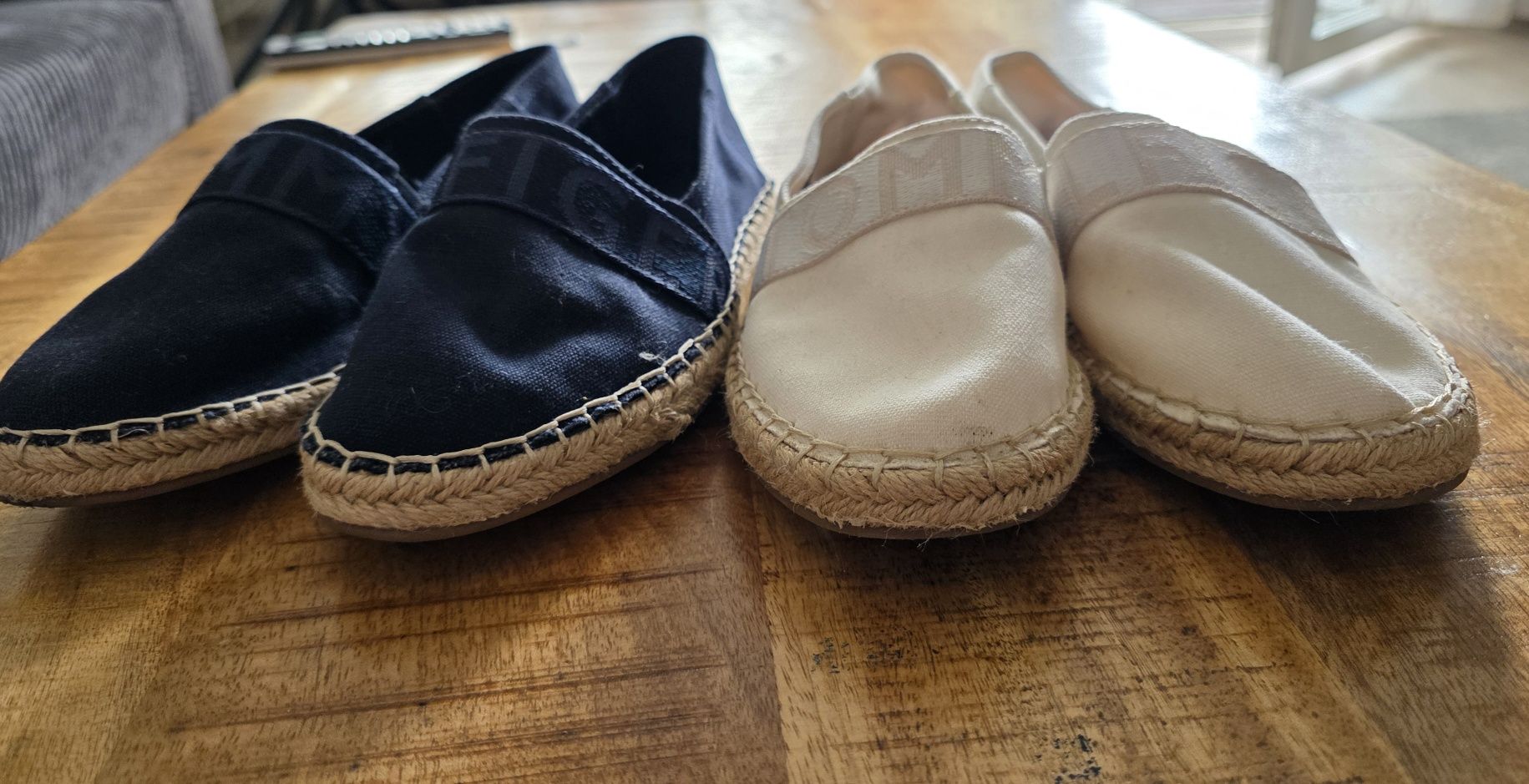 Espadryle damskie tommy hilfiger granat białe, rozmiar 37